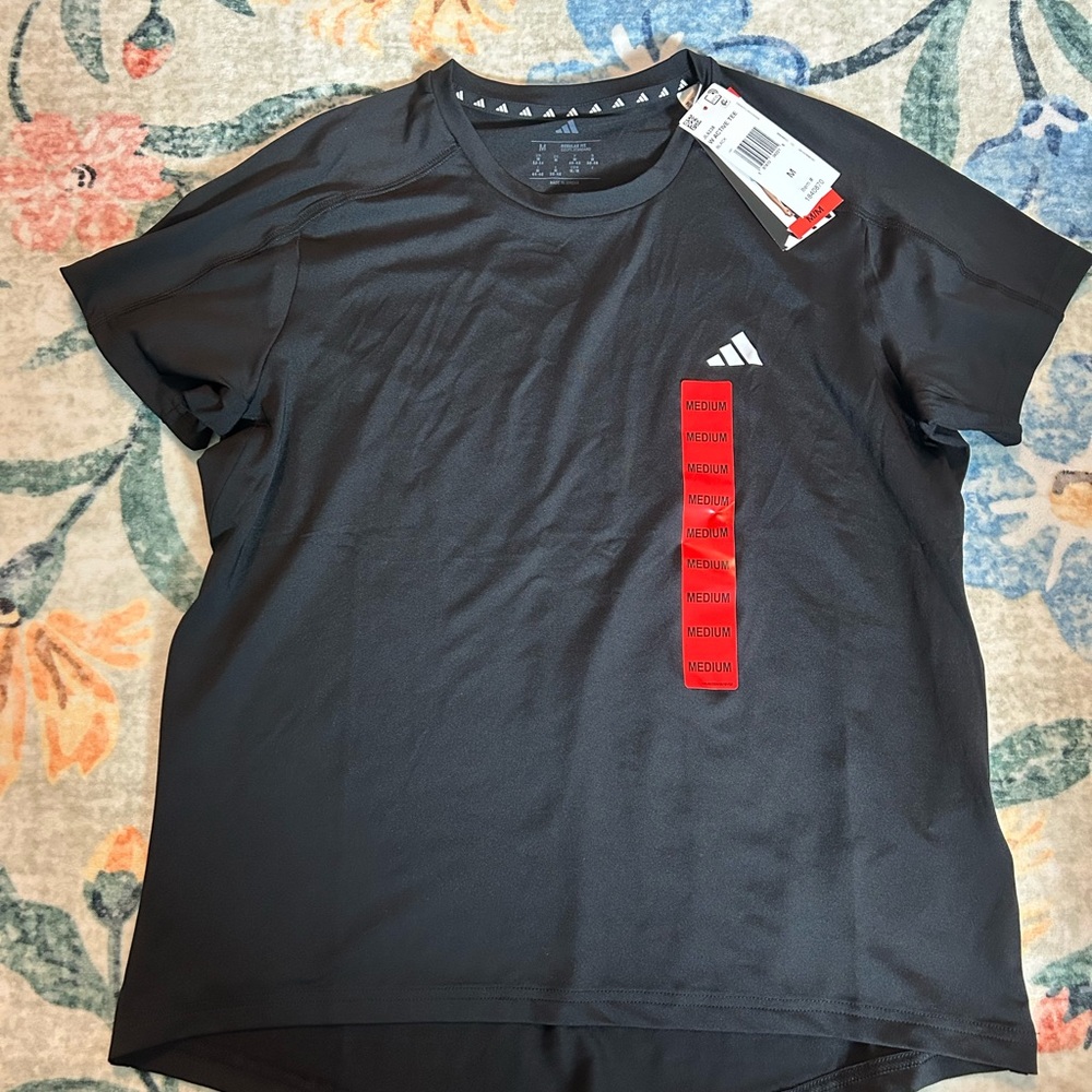 Adidas Black Short Sleeve Workout Tee